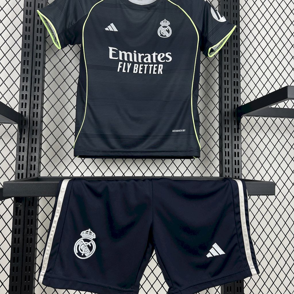 Real Madrid 2025/26 Away Kids Kit