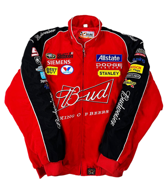 Budweiser Red Vintage Racing Jacket - Heritage Team Outerwear