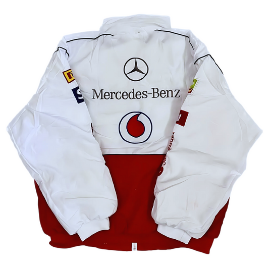 Mercedes Vintage Racing Jacket - Quilted Motorsport Outerwear