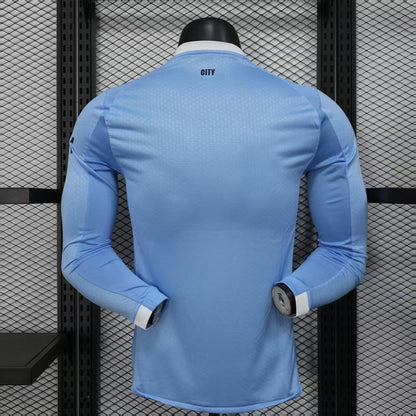 Manchester City Player Home Jersey 2025/26 Long Sleeve