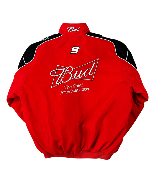 Budweiser Red Vintage Racing Jacket - Heritage Team Outerwear