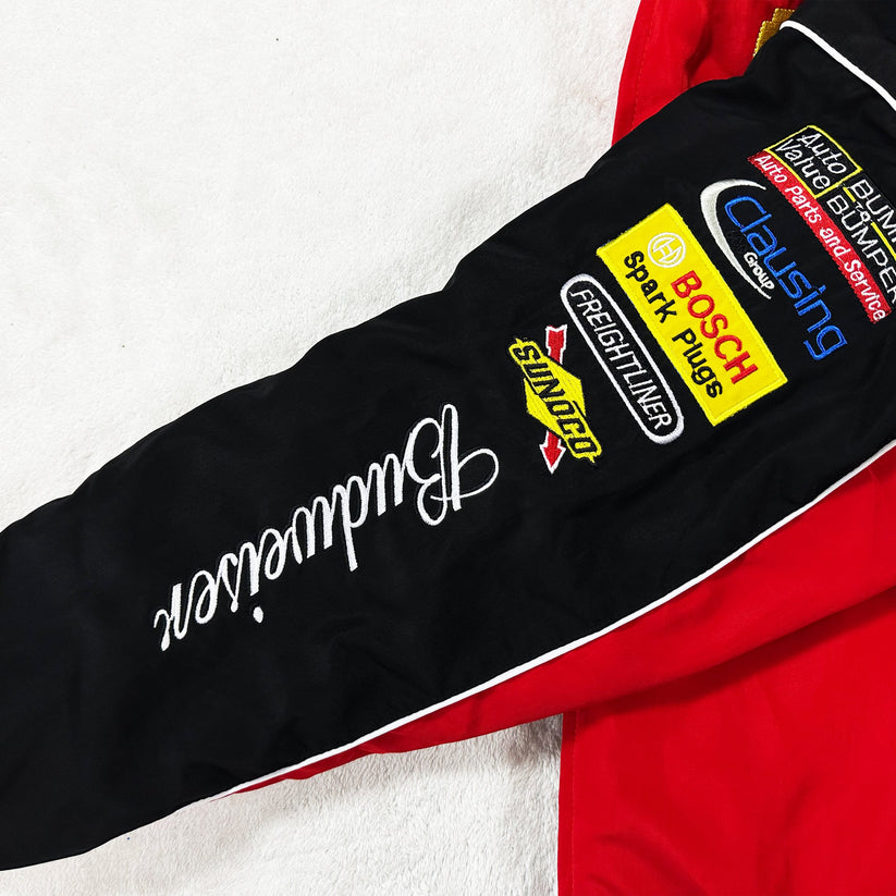 Budweiser Red Vintage Racing Jacket - Heritage Team Outerwear