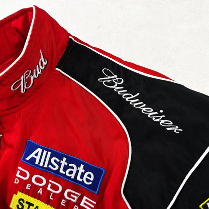 Budweiser Red Vintage Racing Jacket - Heritage Team Outerwear