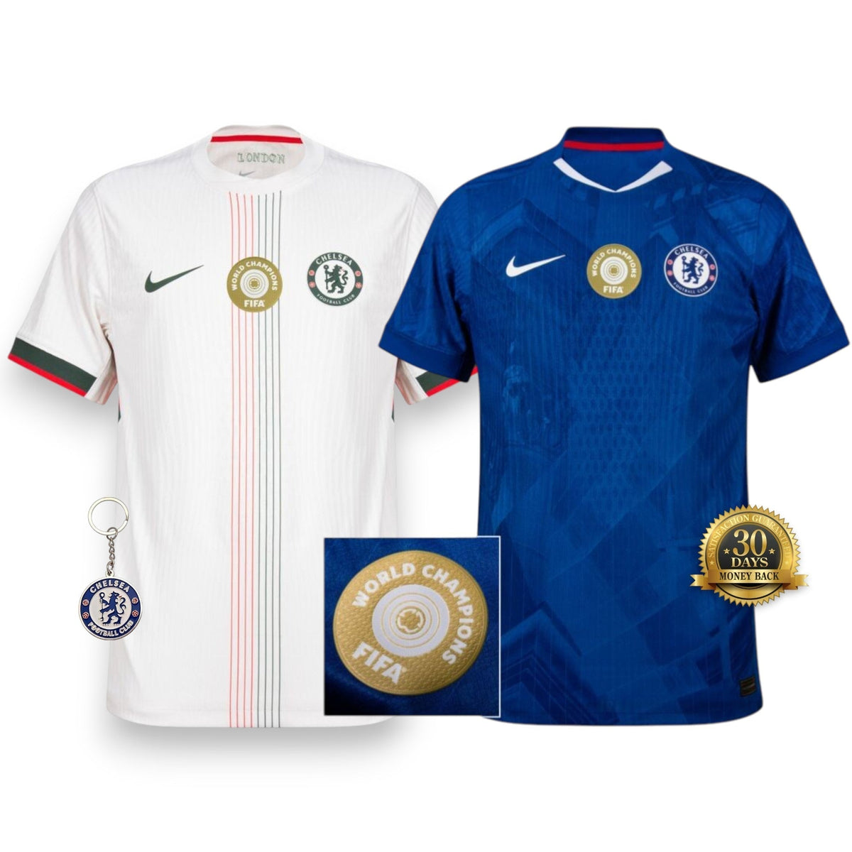 Combo Chelsea Home + Away Jerseys 2025/2026 - World Champion Patch