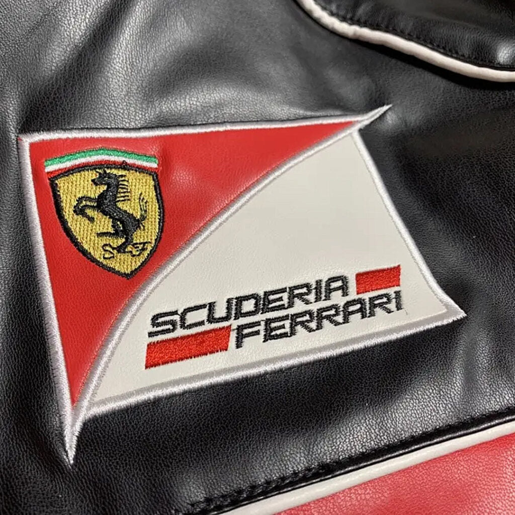 90s Vintage Scuderia Leather Jacket - Ferrari F1 Team Outerwear