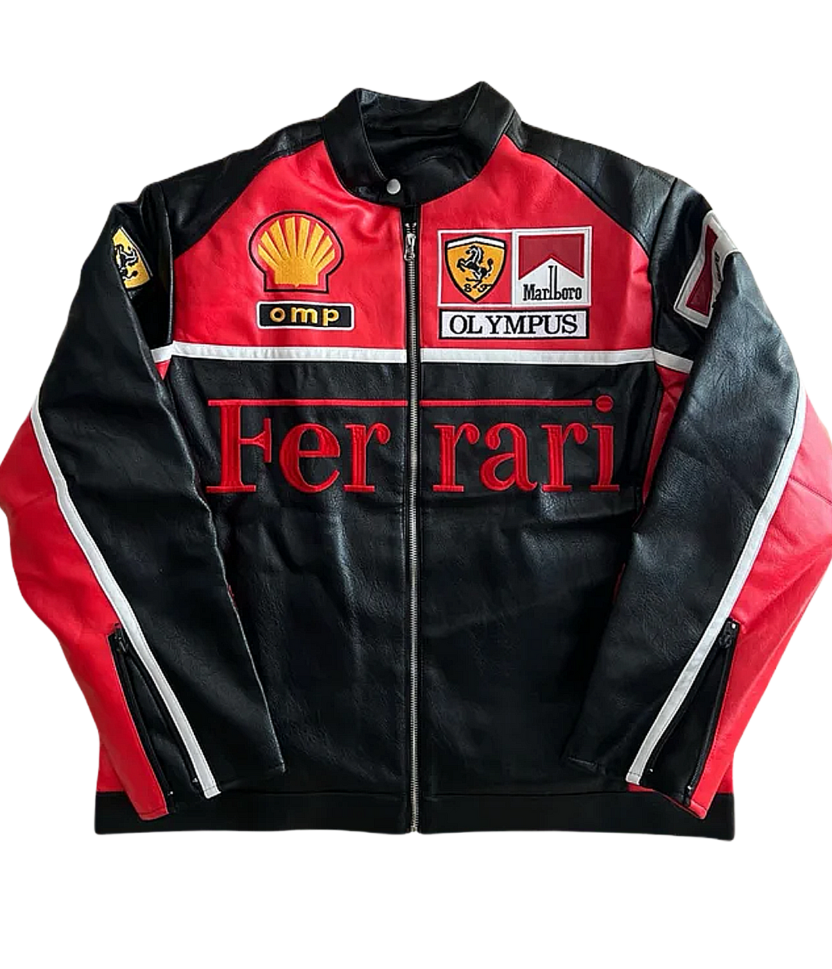 Ferrari Marlboro Leather Racing Jacket - Vintage F1 Outerwear
