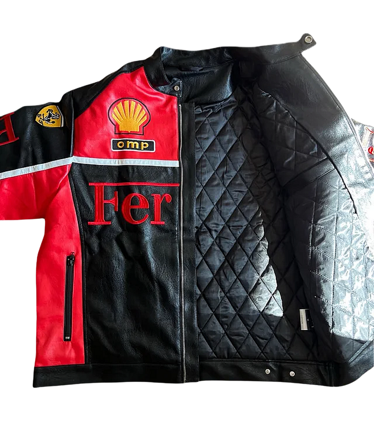 Ferrari Marlboro Leather Racing Jacket - Vintage F1 Outerwear