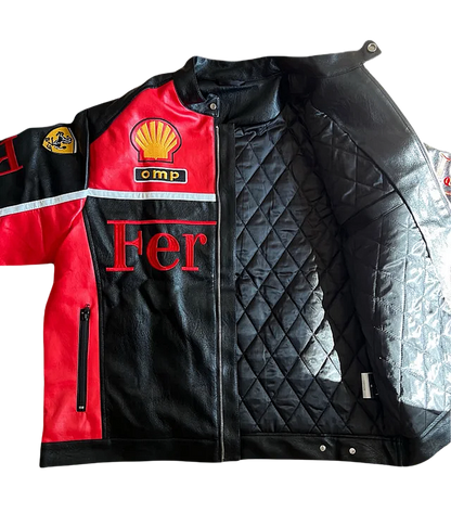 Ferrari Marlboro Leather Racing Jacket - Vintage F1 Outerwear