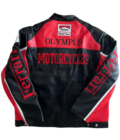 Ferrari Marlboro Leather Racing Jacket - Vintage F1 Outerwear