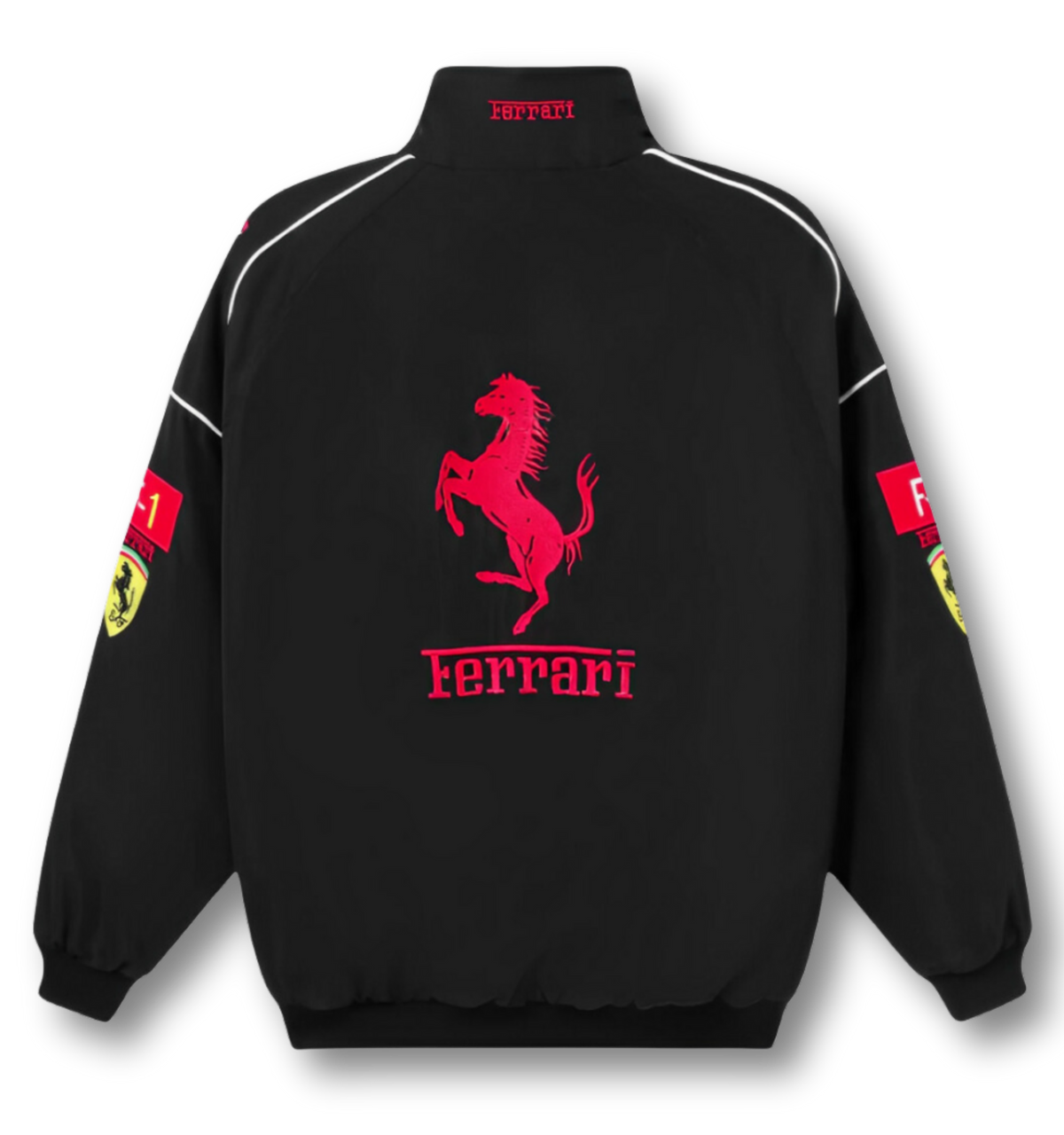 Vintage Scuderia Black Jacket - Classic Ferrari F1 Outerwear