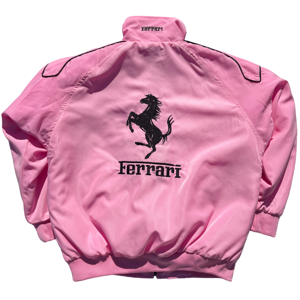 Vintage Pink Scuderia Racing Jacket - Ferrari Team Outerwear
