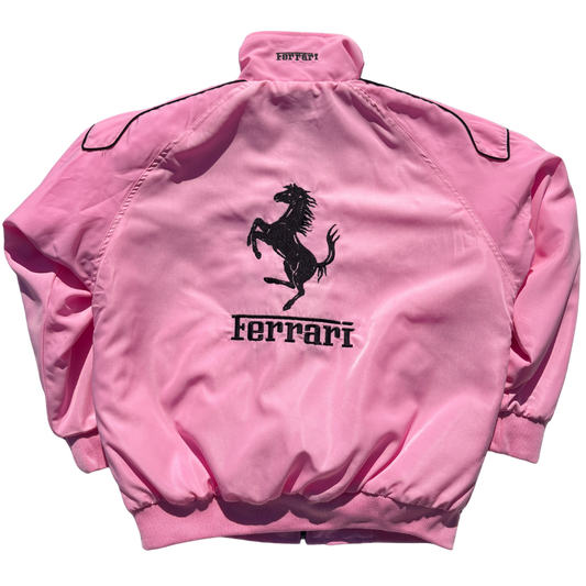 Vintage Pink Scuderia Racing Jacket - Ferrari Team Outerwear