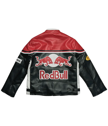 RB Racing Leather Jacket - Red Bull F1 Vintage Team Outerwear