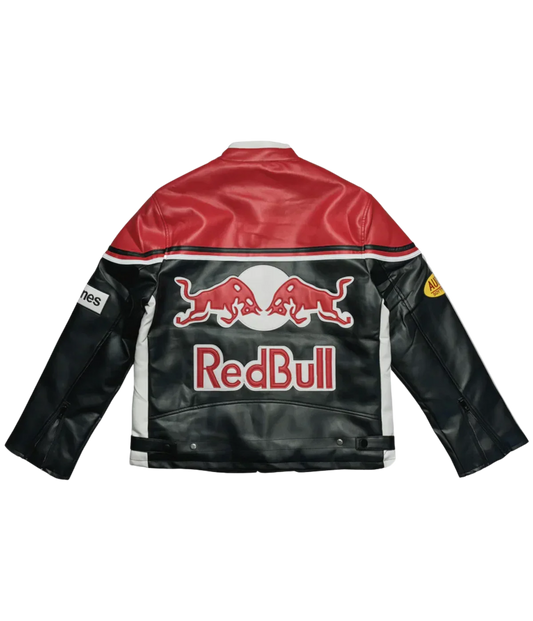RB Racing Leather Jacket - Red Bull F1 Vintage Team Outerwear