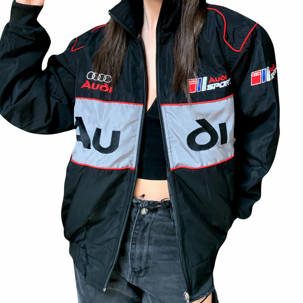 Audi Vintage Racing Team Jacket - Embroidered Motorsport Coat