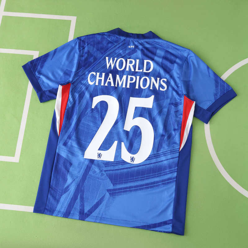 Chelsea Home Jersey 25/26 with World Champions 25 printing