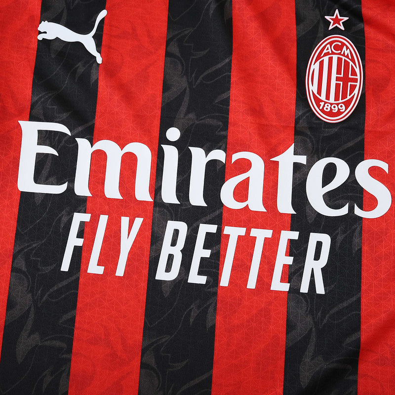 AC Milan Home Jersey 2025/26 Player Version - Long Sleeve