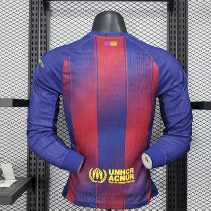 Barcelona 25/26 Home Player Jersey - Long Sleeve