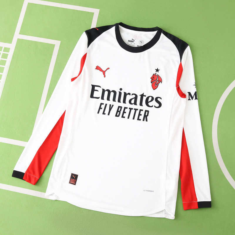AC Milan Away Jersey 2025/26 Player Version - Long Sleeve