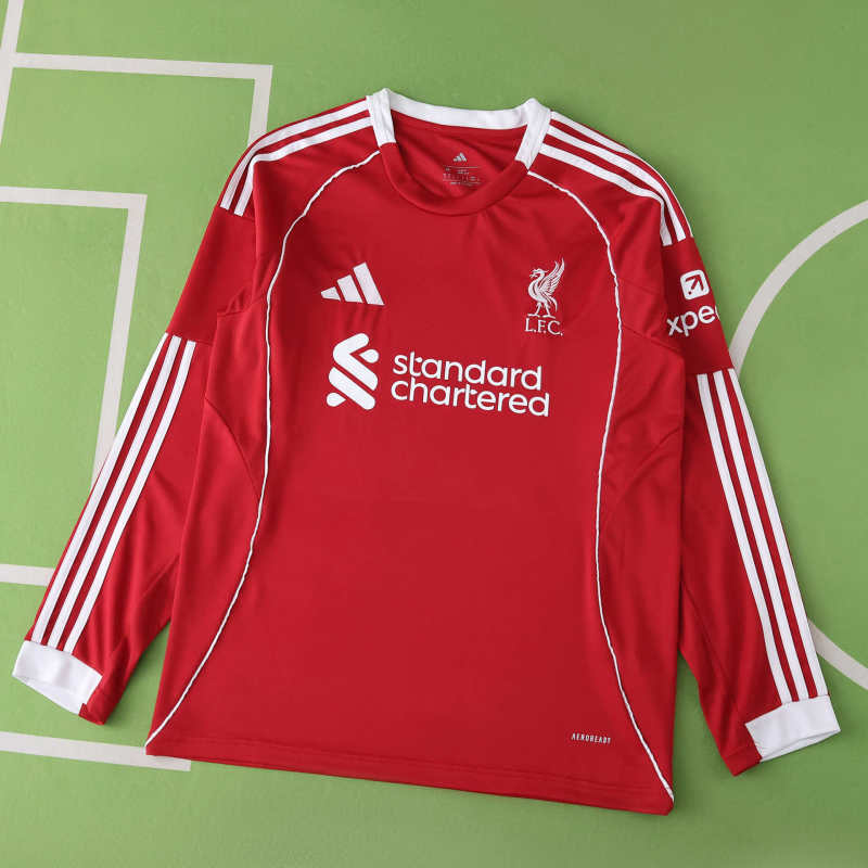 Liverpool Home Jersey 2025/26 - Long Sleeve
