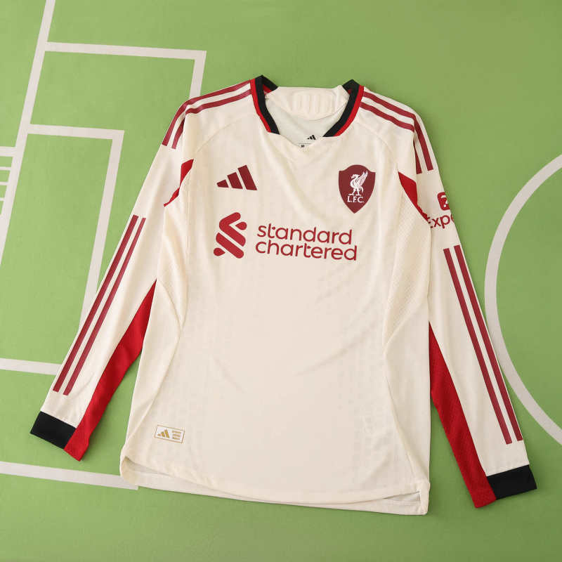 Liverpool Away Player Jersey 2025/26 - Long Sleeve