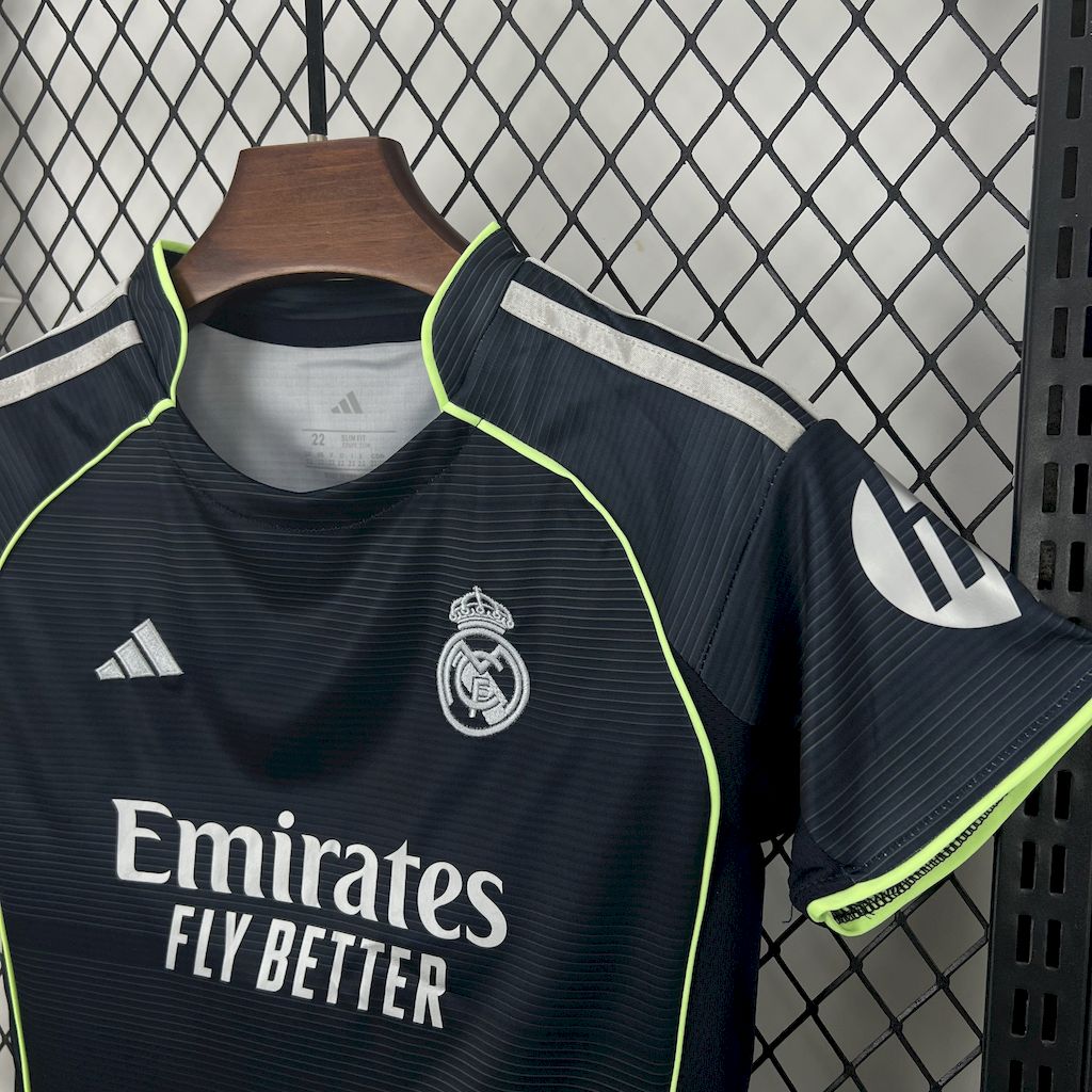 Real Madrid 2025/26 Away Kids Kit