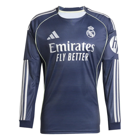 Real Madrid 2025/26 Away Long Sleeves Jersey