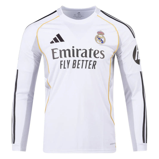 Real Madrid 2025/26 Home Long Sleeves Jersey