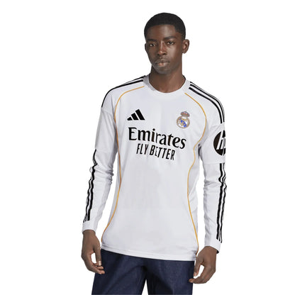 Real Madrid 2025/26 Home Long Sleeves Jersey