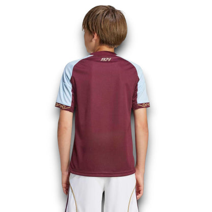 Kids Aston Villa Home Kit 2025/26