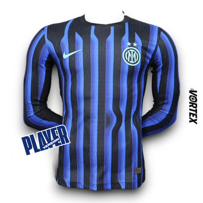 Inter Milan Home 2025/2026 Player Jersey - Long Sleeve